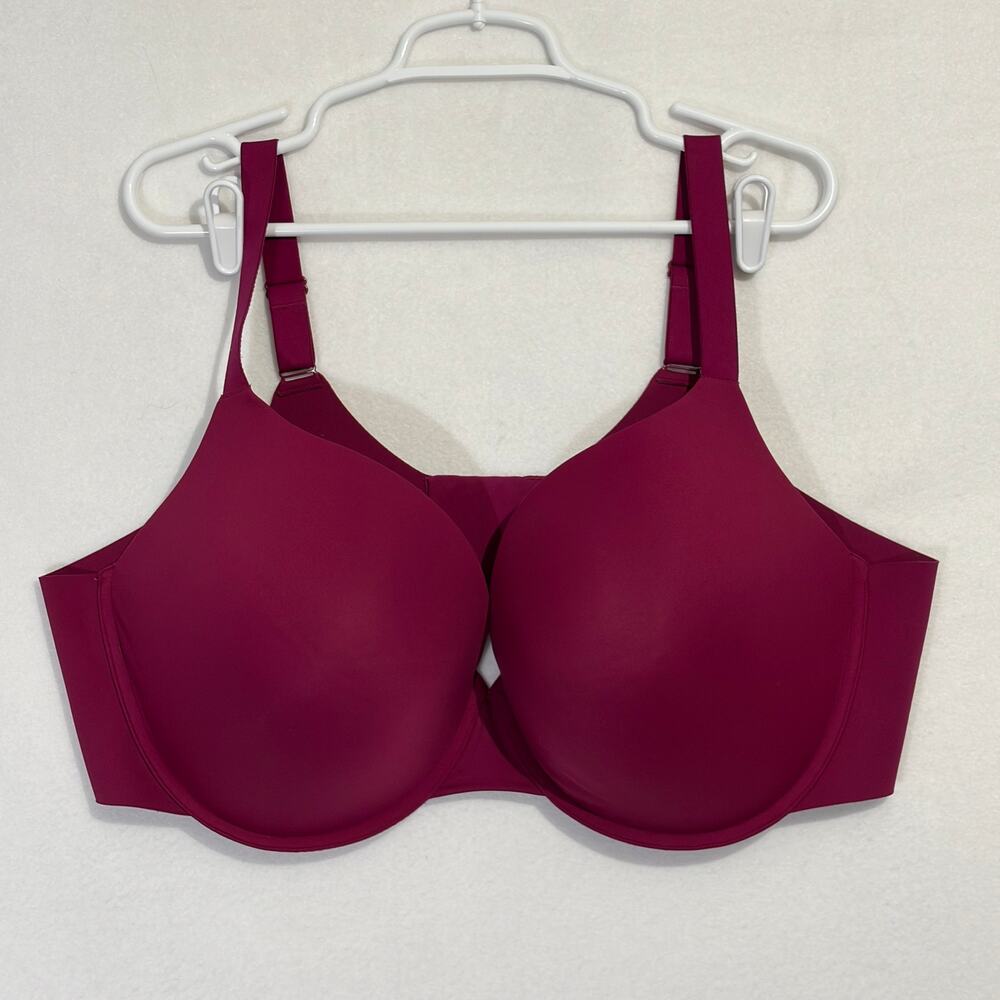 Torrid 48DDD No Plunge Push Up T-Shirt Bra Pink Back Closure Comfortable 48F